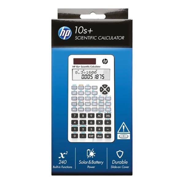 HP Lommeregner til videnskabeligt kontor HP 10SPLUS/INT BX, 240 funktioner, 147x77x24mm, hvid