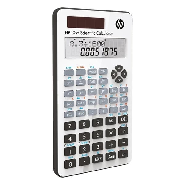 HP Lommeregner til videnskabeligt kontor HP 10SPLUS/INT BX, 240 funktioner, 147x77x24mm, hvid