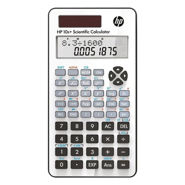 HP Lommeregner til videnskabeligt kontor HP 10SPLUS/INT BX, 240 funktioner, 147x77x24mm, hvid