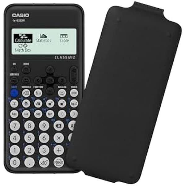Casio FX-82CW vetenskaplig kalkylator med över 290 funktioner och naturlig HD-skärm i 4 grånivåer
