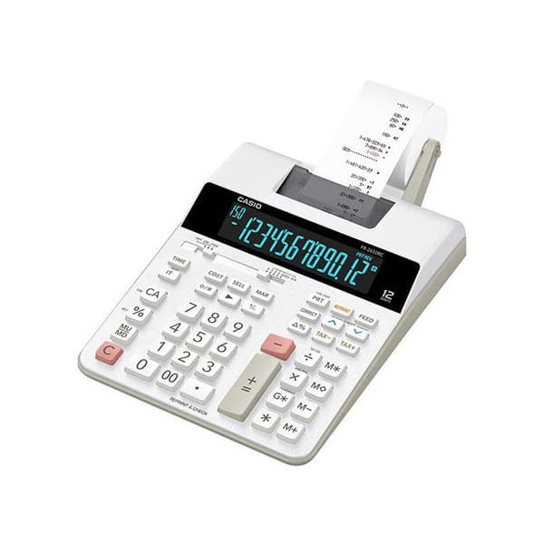 Skrivarräknare - CASIO - FR-2650RC-W-EH - 12-siffrig skärm - Svart färg - Skrivare Vit