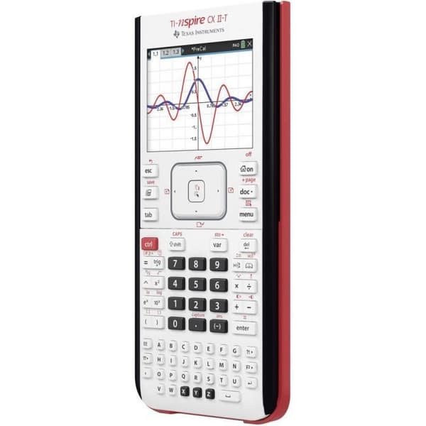 Grafisk kalkylator - Texas Instruments - TI-Nspire CX II-T - Färgskärm - USB-laddningsbar - Tentamensläge