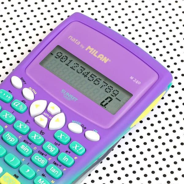 Vetenskaplig kalkylator - Mellan- och gymnasieskola - 240 funktioner - Lila/Grön - Milano