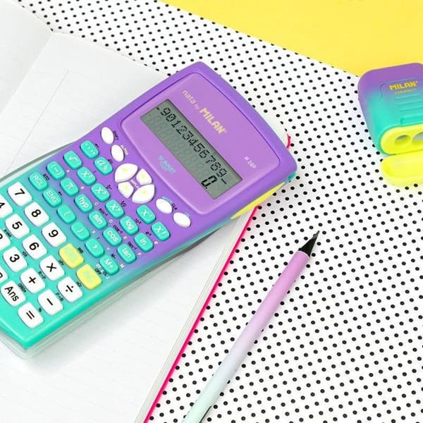 Vetenskaplig kalkylator - Mellan- och gymnasieskola - 240 funktioner - Lila/Grön - Milano