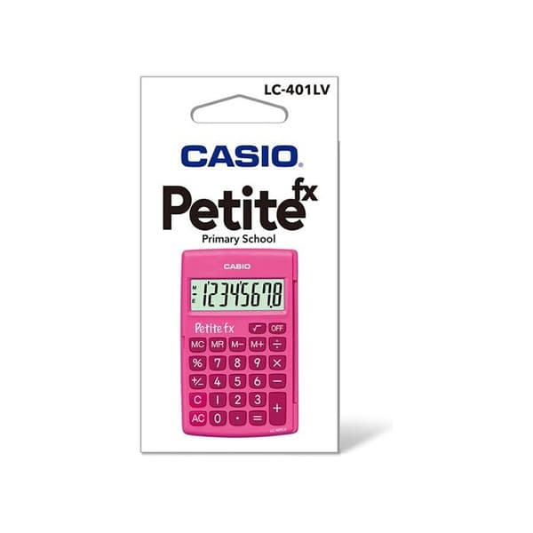 Räknare - CASIO - LC-401LV-PK - Vetenskaplig - Grafisk - Rosa - Stor kontrastskärm