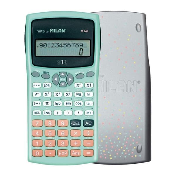 Vetenskaplig kalkylator - Högskola och gymnasieskola - 240 funktioner - Silver/Grön - Milano