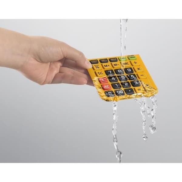 Skrivbordskalkylator - CASIO - WM-320MT-W-EC - Solenergi - Svart / Gul