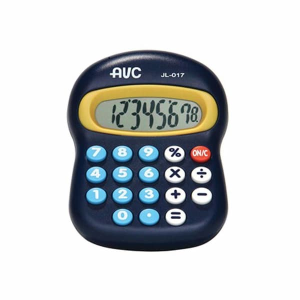 Alevar Miniräknare - 2851/BL - AVC 8-siffrig fickkalkylator, format 93 x 118 x 39 mm, blå färg