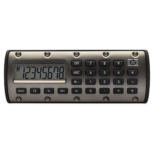 HP Quick Calc. Formatelement: Pocket, Typ: Grundläggande miniräknare. Siffror: 8 siffror, Antal rader som visas: 1 rader. Silver