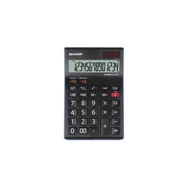 Finansiell miniräknare Sharp EL-145T Svart