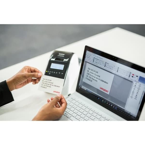 Professionell etikettskrivare med Wi-Fi, Ethernet-nätverk och Bluetooth Svart, Vit