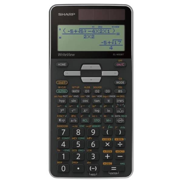 Skolkalkylator - SHARP - EL-W506T-GY - LCD-skärm - Svart - Vetenskaplig