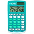 Miniatyrbild 2 av 2: Vetenskaplig Miniräknare - Texas Instruments - TI-106 II - Solenergi - Fickformat - Två-raders Skärm