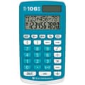 Miniatyrbild 1 av 2: Vetenskaplig Miniräknare - Texas Instruments - TI-106 II - Solenergi - Fickformat - Två-raders Skärm