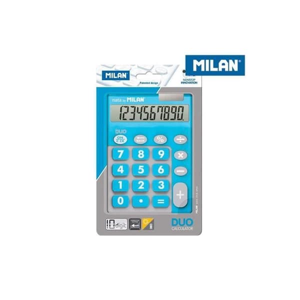 Miniräknare - Milan - Duo 10 - Ficka - Blå - Batteridriven