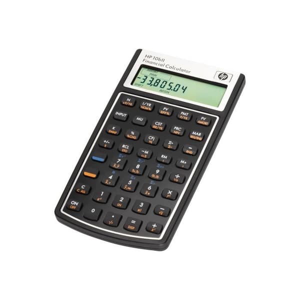 Finansiell kalkylator - HP - 10bII - Batteri - Svart - 100 professionella funktioner