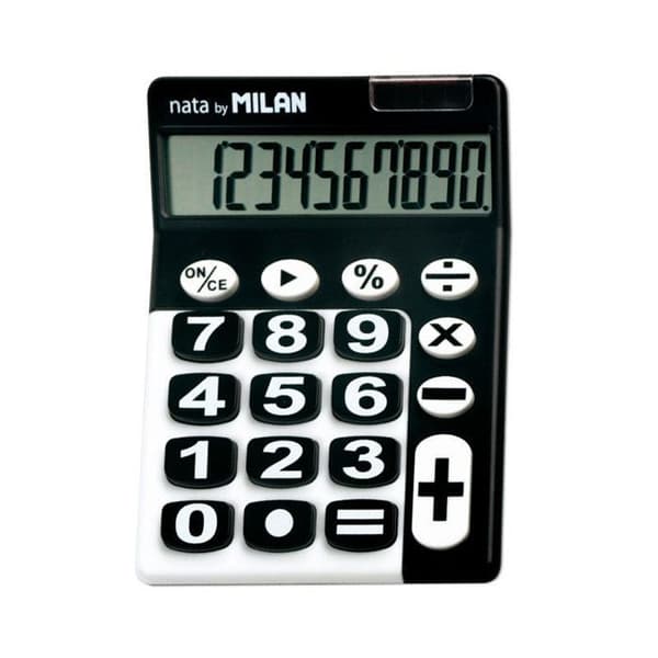 Elektronisk kalkylator - Milano - 150610KBL - 10 siffror - Stora nycklar - Svart