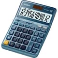 Miniatyrbild 1 av 3: Skrivbordskalkylator - Casio - DF-120EM - Solenergi - Skärm 12 - Blå färg