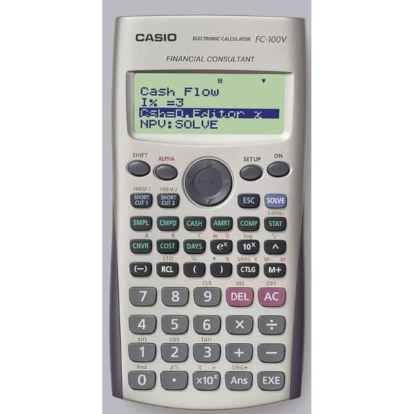 CASIO Finansräknare FC100V grå Grå