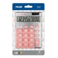 Miniatyrbild 2 av 3: Skrivbordskalkylator - Milan - 10 siffror - Stort skärm - Silver/Rosa - Batterier