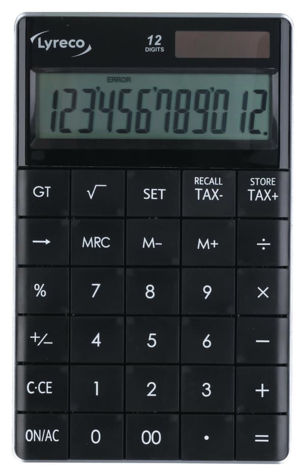 Bordsräknare LYRECO 1589 12 siffror sva