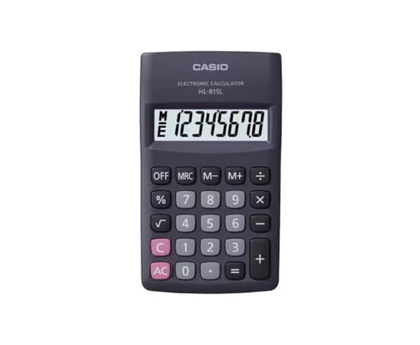 CASIO HL-815L-BK BOX-taskulaskin, 8-numeroinen, 69,5x118 mm, musta