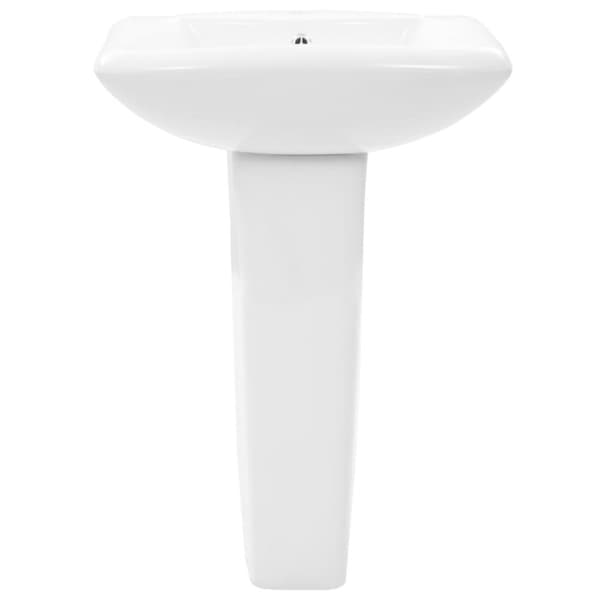 vidaXL Tvättställ fristående med piedestal keramik 580x470x200 mm vit