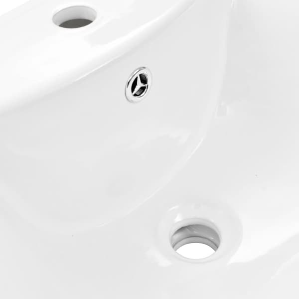 vidaXL Tvättställ fristående med piedestal keramik 580x470x200 mm vit