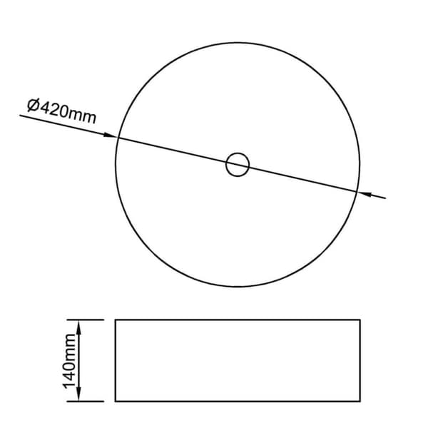 vidaXL Vask 42x14 cm keramikk gull