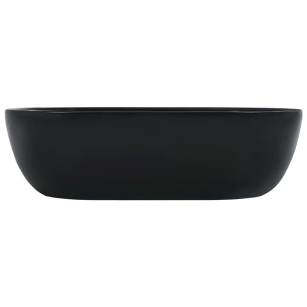 vidaXL Tvättställ 45,5x32x13 cm keramik svart
