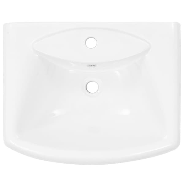 vidaXL fritstående vask med piedestal keramik hvid 580 x 470 x 200 mm