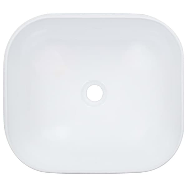 vidaXL håndvask 44,5 x 39,5 x 14,5 cm keramik hvid