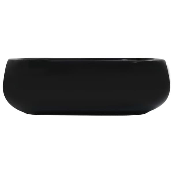 vidaXL Tvättställ 44,5x39,5x14,5 cm keramik svart