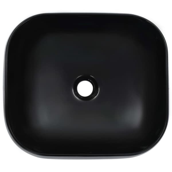 vidaXL håndvask 44,5 x 39,5 x 14,5 cm keramik sort