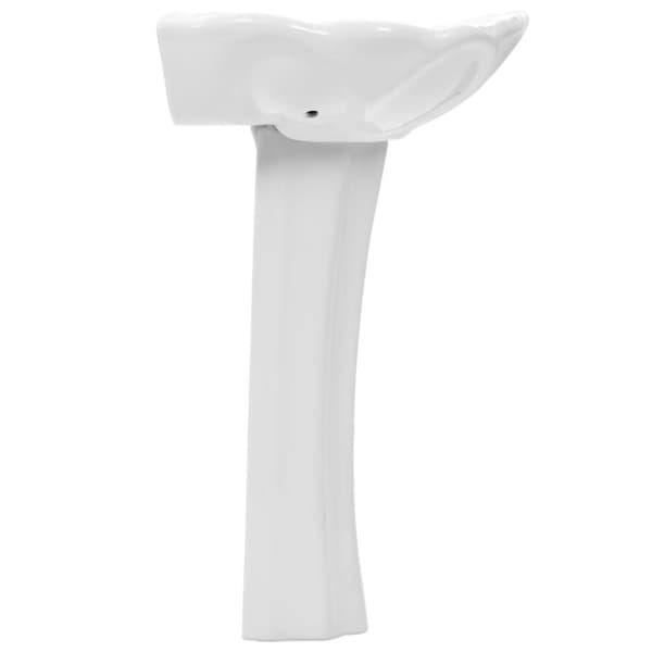 vidaXL fritstående vask med piedestal keramik hvid 580 x 510 x 200 mm