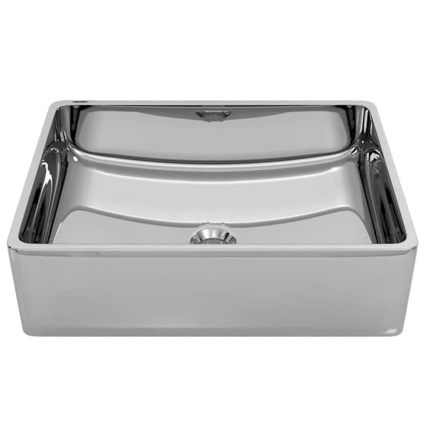 vidaXL Tvättställ 41x30x12 cm keramik silver