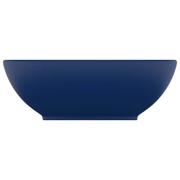 vidaXL luksuriøs håndvask 40x33 cm keramisk oval mat mørkeblå