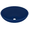 Miniatyrbillede 1 af 8: vidaXL luksuriøs håndvask 40x33 cm keramisk oval mat mørkeblå