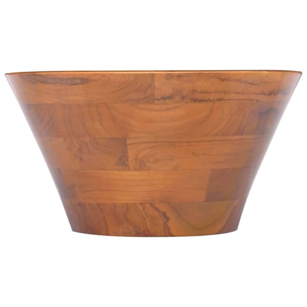 vidaXL Vask heltre teak Φ40x20 cm