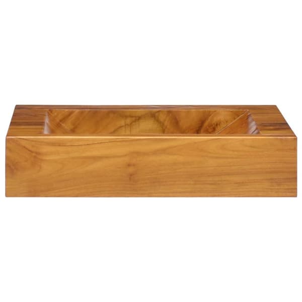 vidaXL håndvask 50x35x10 cm massivt teaktræ