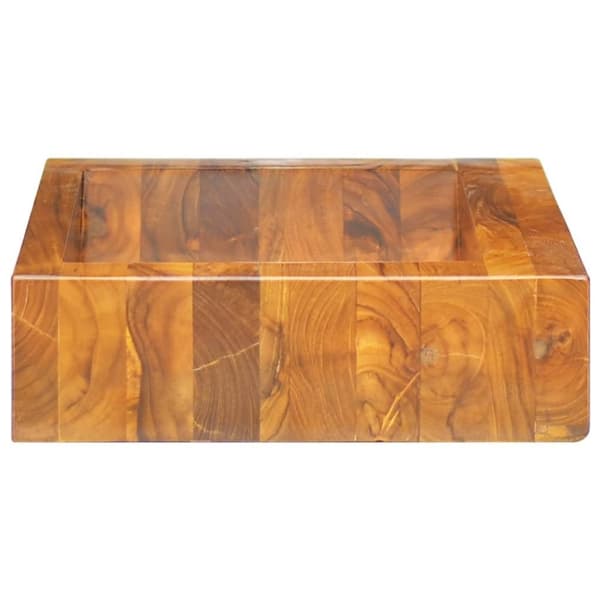 vidaXL Vask heltre teak 50x35x10 cm