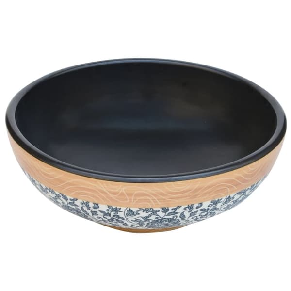 vidaXL Benkeservant flerfarget rund Φ41x14 cm keramikk