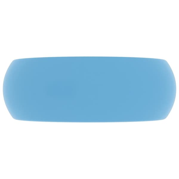 luksuriøs håndvask 40x15 cm rund keramik mat lyseblå