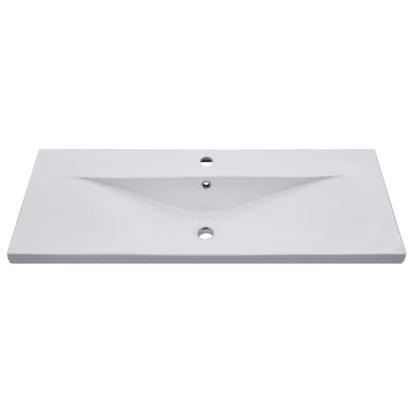 indbygget håndvask 101x39,5x18,5 cm keramisk hvid