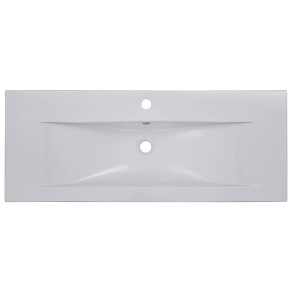 indbygget håndvask 101x39,5x18,5 cm keramisk hvid