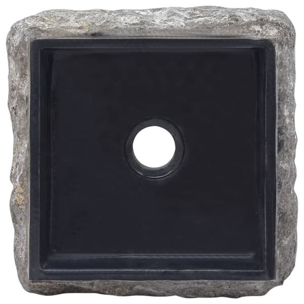håndvask 30x30x13 cm marmor sort