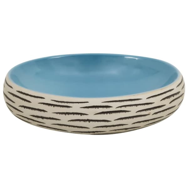 håndvask til bordplade 59x40x15 cm oval keramik flerfarvet