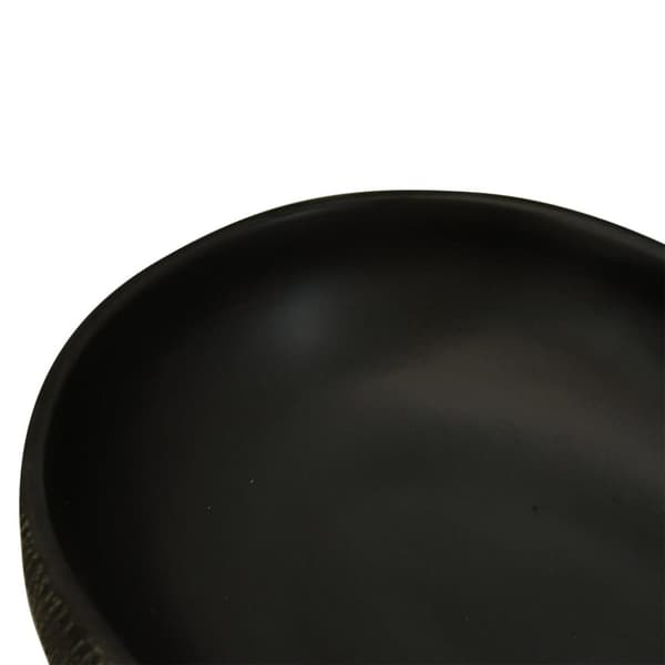 håndvask til bordplade 59x40x14 cm oval keramik sort