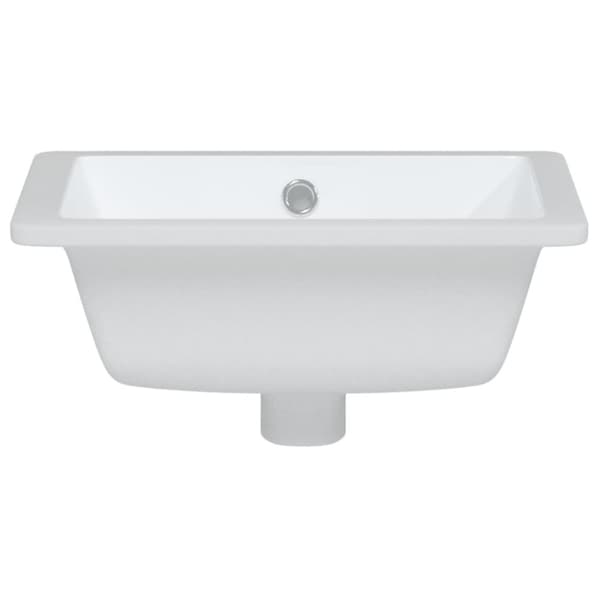 badeværelsesvask 39x30x18,5 cm rektangulær keramisk hvid