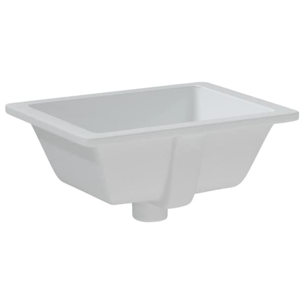 badeværelsesvask 39x30x18,5 cm rektangulær keramisk hvid